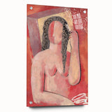 Modern Wall Art - Abstract Grooming Portrait in Warm Minimalist Style