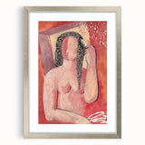 Modern Wall Art - Abstract Grooming Portrait in Warm Minimalist Style