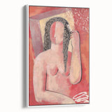 Modern Wall Art - Abstract Grooming Portrait in Warm Minimalist Style