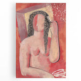 Modern Wall Art - Abstract Grooming Portrait in Warm Minimalist Style