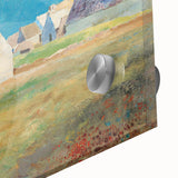 Modern Wall Art of a Tranquil Village Scene - Abstract Contemporary Style