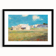 Modern Wall Art of a Tranquil Village Scene - Abstract Contemporary Style