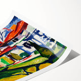 Modern Wall Art of Colorful Abstract Architecture - Bold Contemporary Style