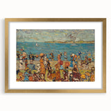 Modern Wall Art of Vibrant Beach Scene - Abstract Coastal Design