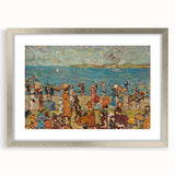 Modern Wall Art of Vibrant Beach Scene - Abstract Coastal Design
