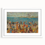Modern Wall Art of Vibrant Beach Scene - Abstract Coastal Design