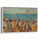 Modern Wall Art of Vibrant Beach Scene - Abstract Coastal Design