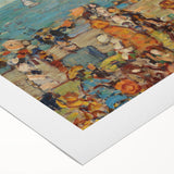 Modern Wall Art of Vibrant Beach Scene - Abstract Coastal Design