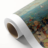 Modern Wall Art of Vibrant Beach Scene - Abstract Coastal Design