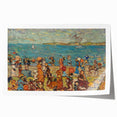 Modern Wall Art of Vibrant Beach Scene - Abstract Coastal Design
