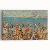 Modern Wall Art of Vibrant Beach Scene - Abstract Coastal Design