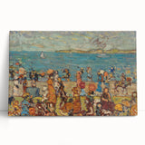 Modern Wall Art of Vibrant Beach Scene - Abstract Coastal Design