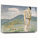 Modern Wall Art of Abstract Pilgrim Scene - Minimalist Contemporary Style