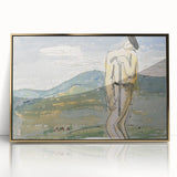 Modern Wall Art of Abstract Pilgrim Scene - Minimalist Contemporary Style