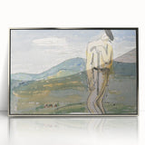 Modern Wall Art of Abstract Pilgrim Scene - Minimalist Contemporary Style