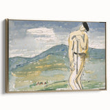 Modern Wall Art of Abstract Pilgrim Scene - Minimalist Contemporary Style