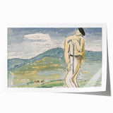 Modern Wall Art of Abstract Pilgrim Scene - Minimalist Contemporary Style