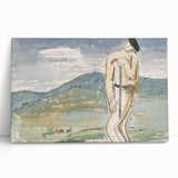 Modern Wall Art of Abstract Pilgrim Scene - Minimalist Contemporary Style