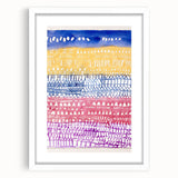 Modern Wall Art - Abstract Old City in Vibrant Geometric Patterns