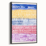 Modern Wall Art - Abstract Old City in Vibrant Geometric Patterns