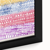 Modern Wall Art - Abstract Old City in Vibrant Geometric Patterns