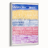 Modern Wall Art - Abstract Old City in Vibrant Geometric Patterns