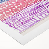 Modern Wall Art - Abstract Old City in Vibrant Geometric Patterns