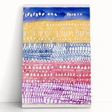 Modern Wall Art - Abstract Old City in Vibrant Geometric Patterns