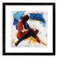 Abstract figurative frame in matte black with a sleek front view, showcasing a modern design perfect for contemporary artwork displays and home decor.