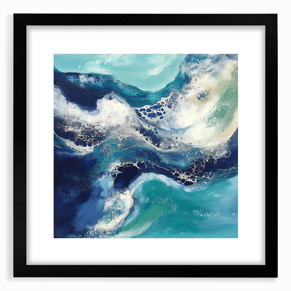 Fluid Acrylic Wall Decor – Coastal Tide Abstraction