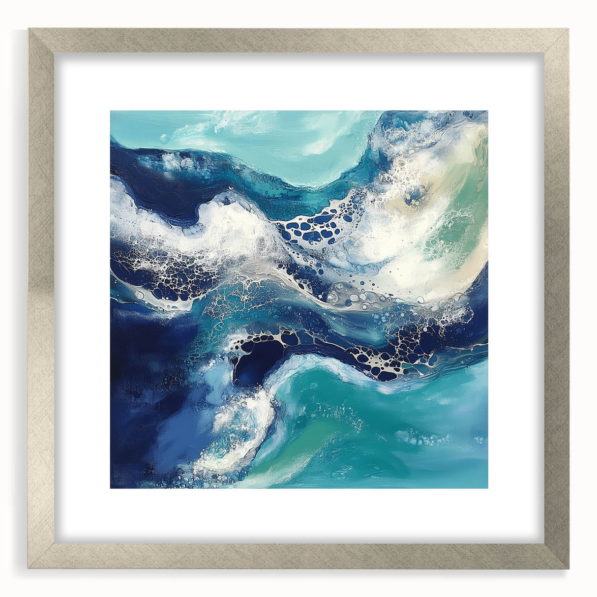 Fluid Acrylic Wall Decor – Coastal Tide Abstraction
