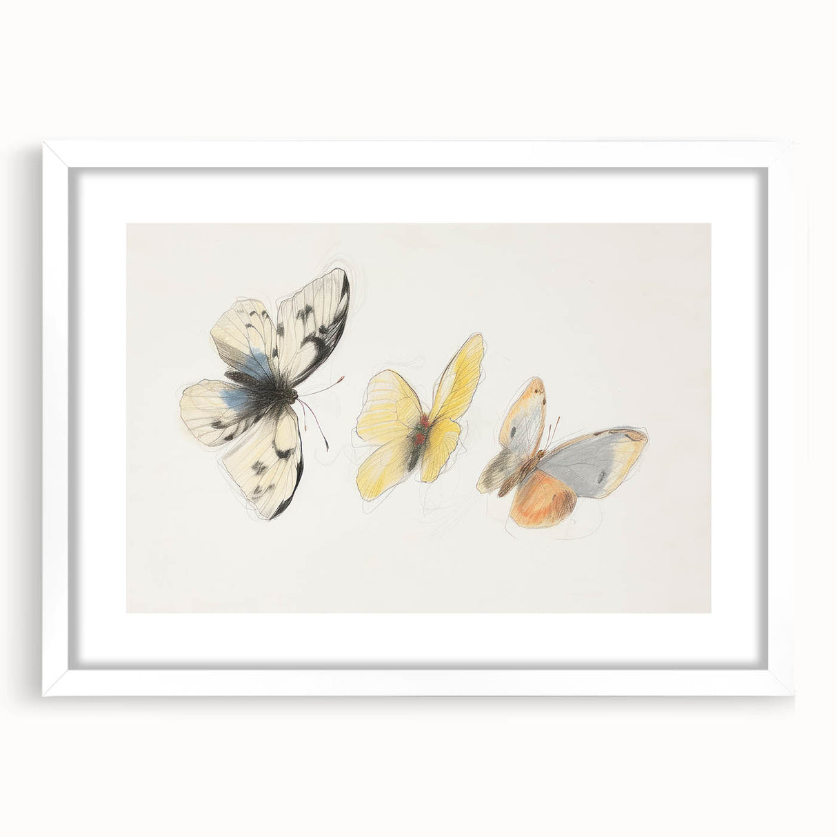 Framed animal-themed artwork featuring intricate designs and a white mat, set against a bright background, ideal for home decor or animal lovers.