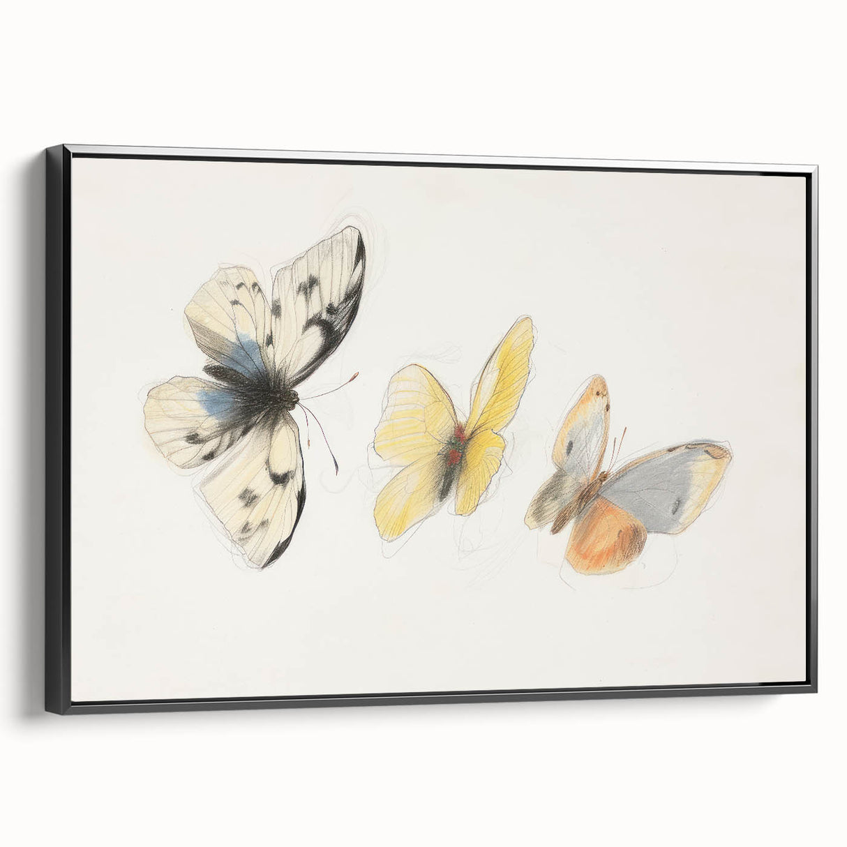 Framed canvas artwork showcasing a vibrant animal design in black, viewed from the side. Ideal for enhancing modern decor with a touch of wildlife charm.