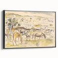 Expressionist Art - Horses in Landscape by Jules Pascin