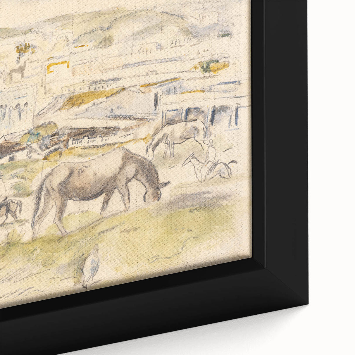Expressionist Art - Horses in Landscape by Jules Pascin