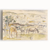 Expressionist Art - Horses in Landscape by Jules Pascin