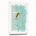 Large abstract wall art on acrylic glass depicting vibrant food and drink motifs, ideal for dining room decor.