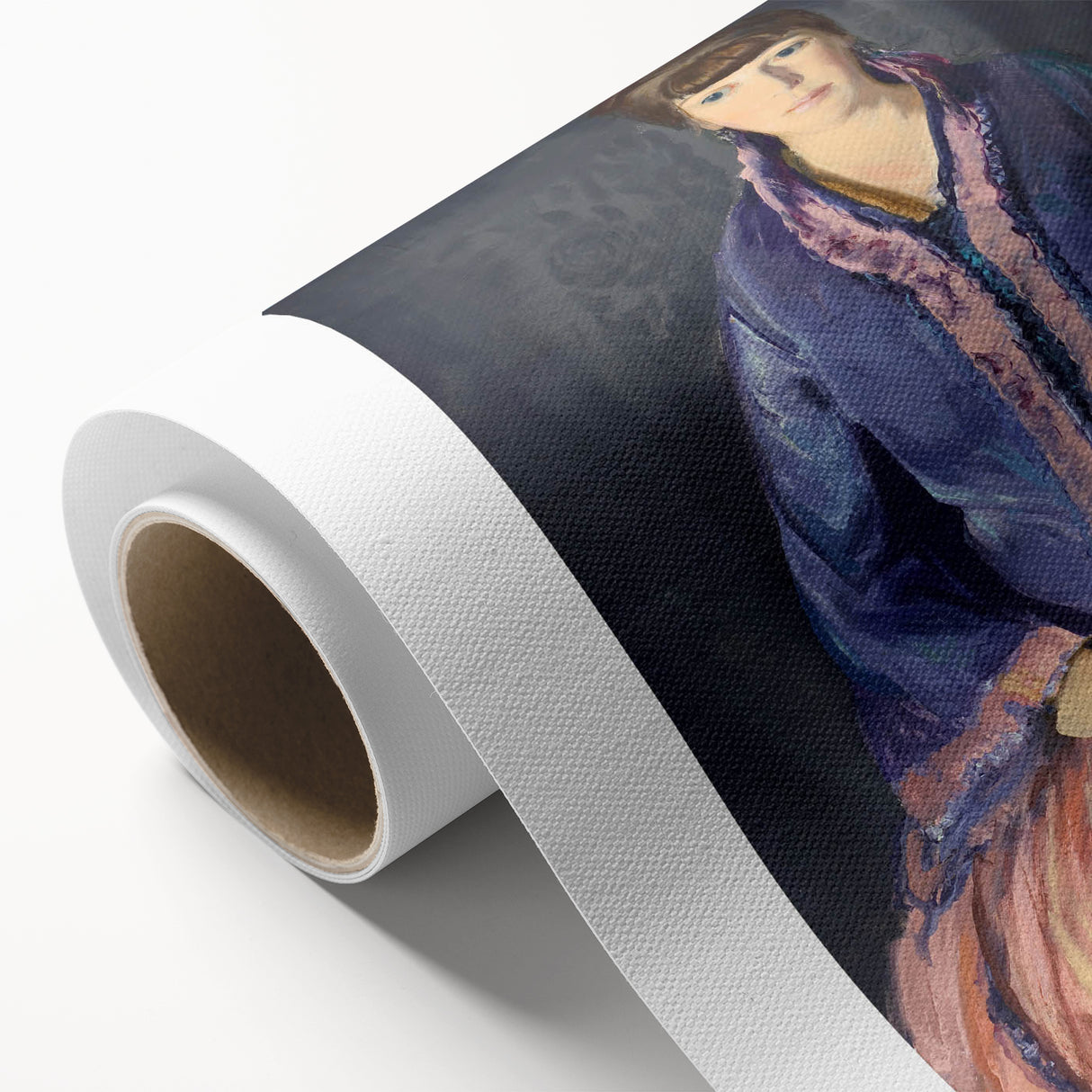 Modern Wall Art - Elegant Woman in Purple Dress - Contemporary Art Print