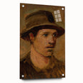 Head of a Laborer Realism Art Print - Ladislav Mednyánszky Portrait Canvas