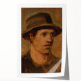 Head of a Laborer Realism Art Print - Ladislav Mednyánszky Portrait Canvas