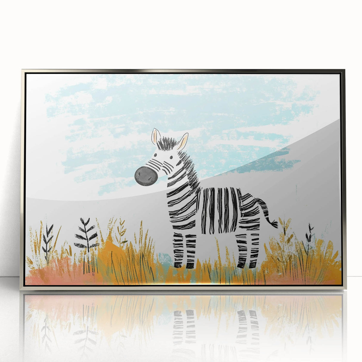 Boys Room Wall Art - Zebra Safari Kids Wall Art for Nursery