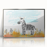 Boys Room Wall Art - Zebra Safari Kids Wall Art for Nursery