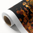 Art Deco style poster of an autumnal scene with warm orange and brown tones on rolled canvas, ideal for nursery wall art.
