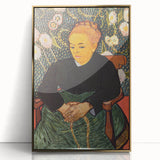 Acrylic print of Van Gogh-inspired art deco poster with gold hues, ideal for modern nursery wall decor.