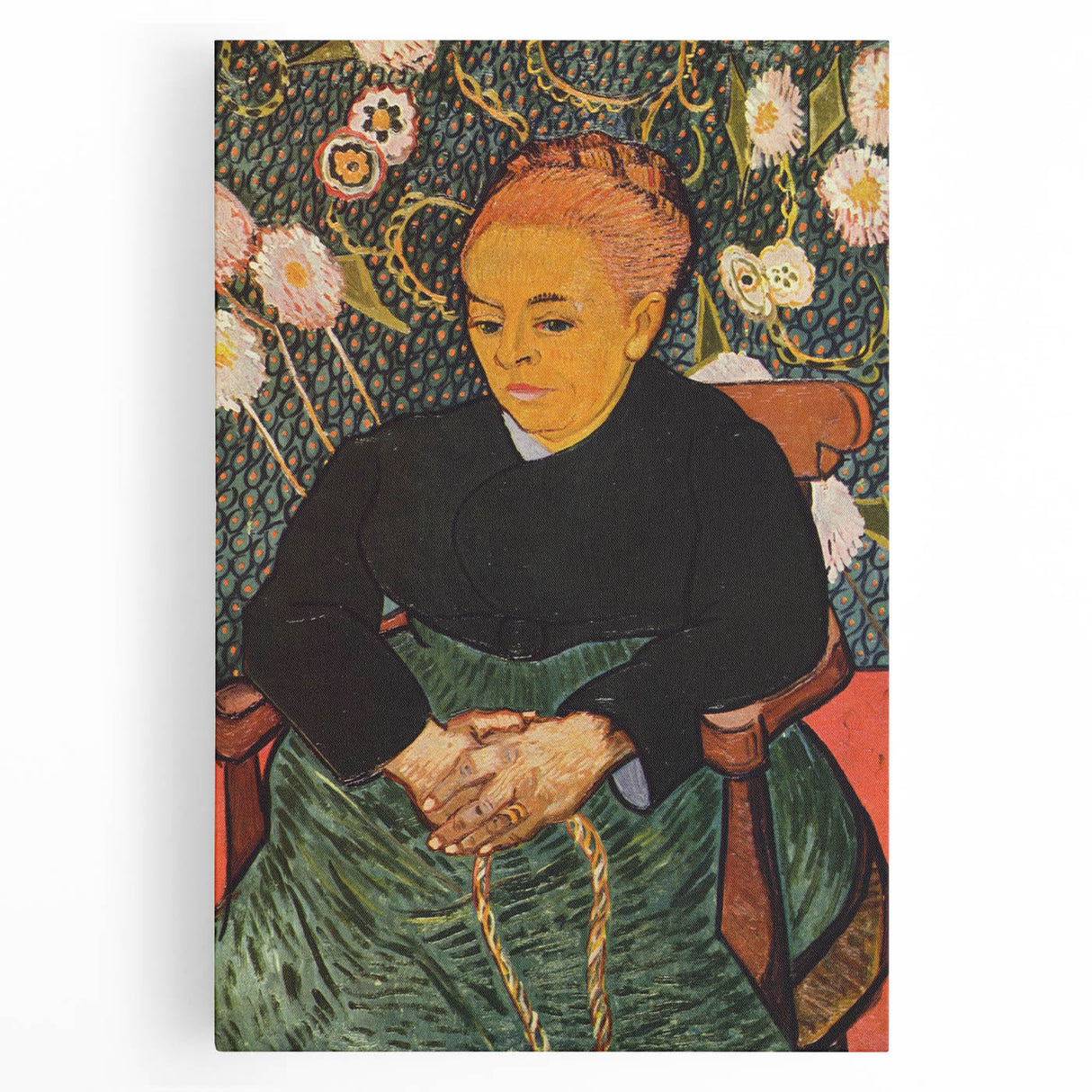 Large black and white stretched canvas of Van Gogh's Starry Night, ideal for kitchen wall art or bedroom ambiance.