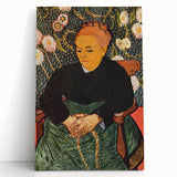 Large black and white stretched canvas print of Van Gogh's artwork, ideal for kitchen wall art.