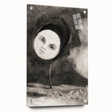 Modern Wall Art - Strange Flower Abstract Portrait in Monochromatic Style