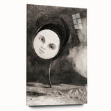 Modern Wall Art - Strange Flower Abstract Portrait in Monochromatic Style