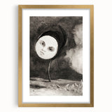 Modern Wall Art - Strange Flower Abstract Portrait in Monochromatic Style