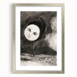 Modern Wall Art - Strange Flower Abstract Portrait in Monochromatic Style